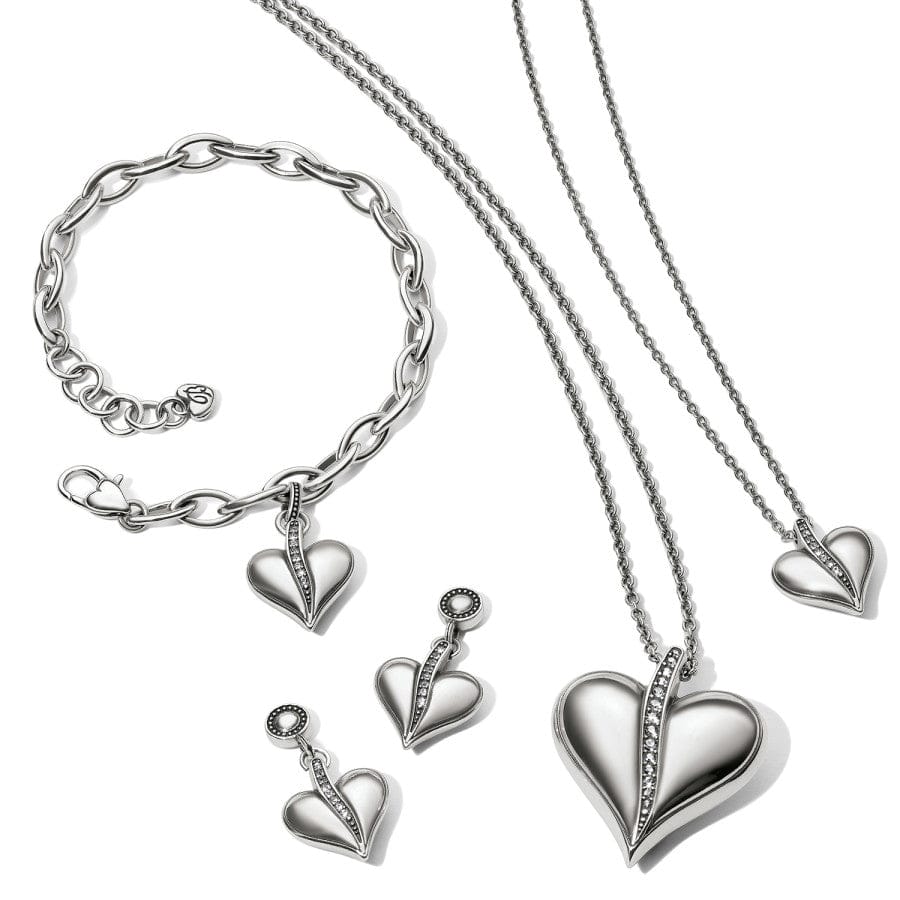 Precious Heart Post Drop Earrings - Image 3