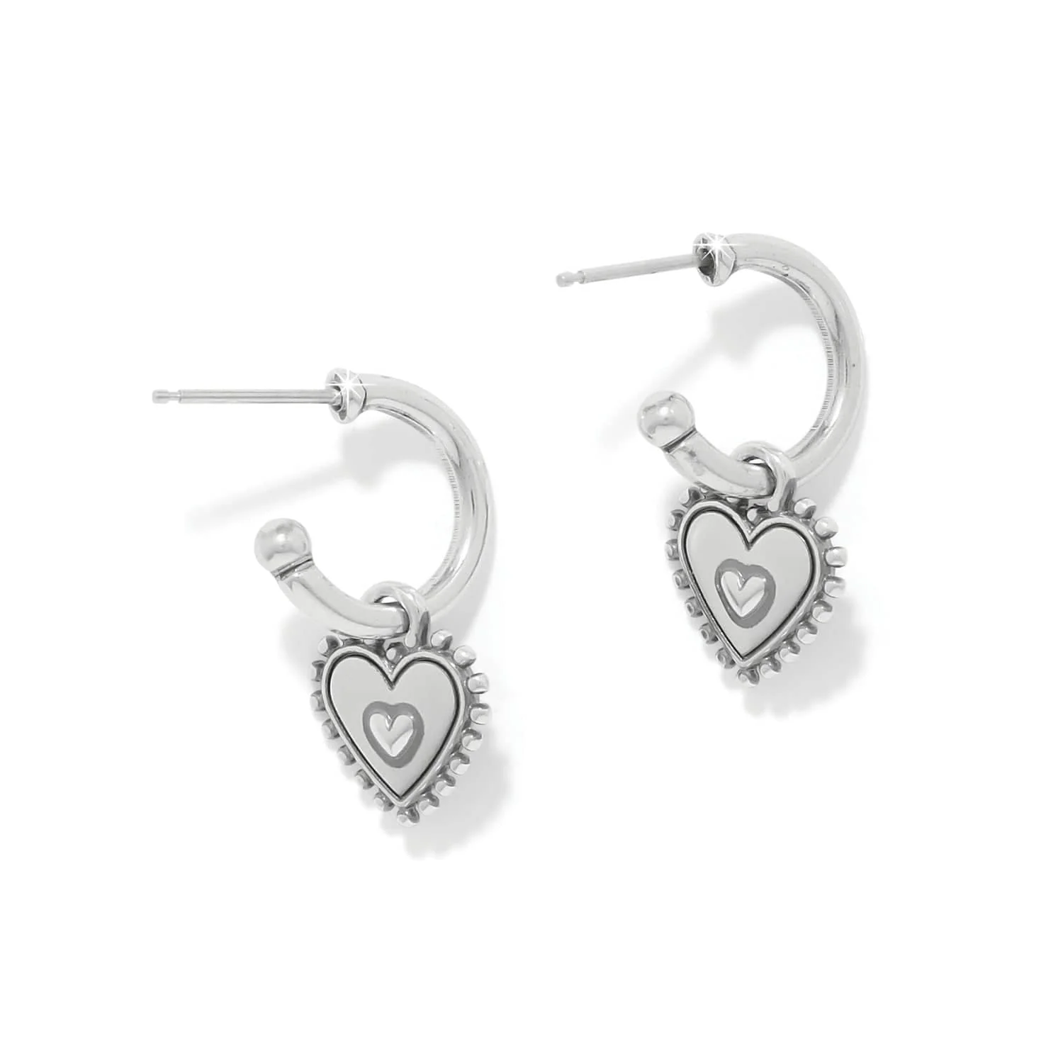 Pretty Tough Amour Heart Post Drop Earrings - Image 2