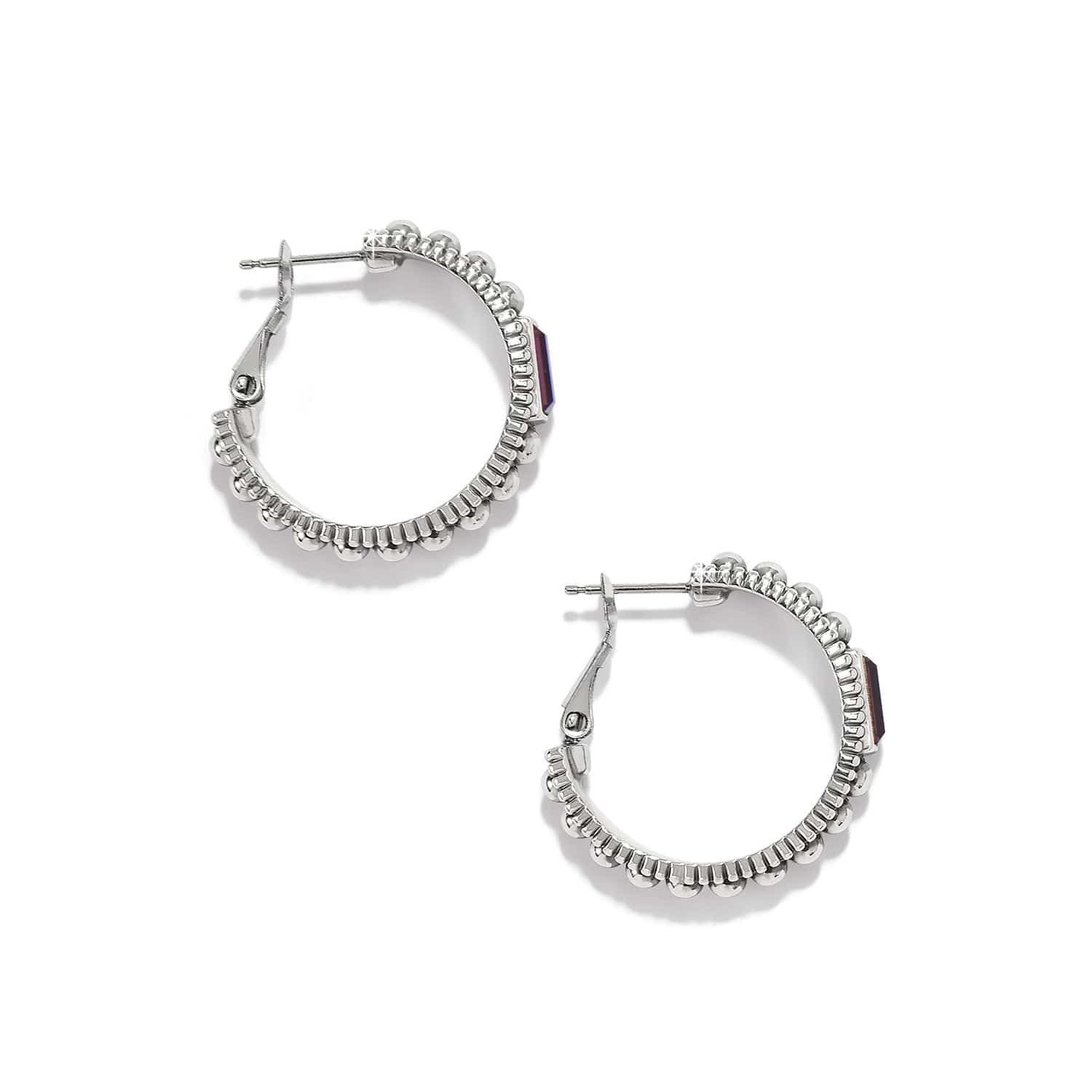 Pretty Tough Gem Hoop Earrings - Image 2