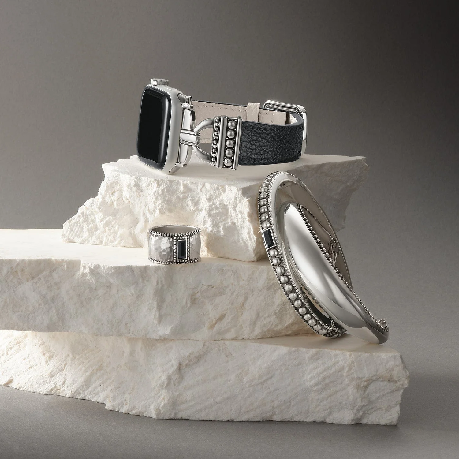 Pretty Tough Gem Wide Band Ring - Image 11