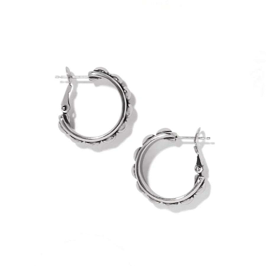 Pretty Tough Stud Medium Leverback Hoop Earrings - Image 2