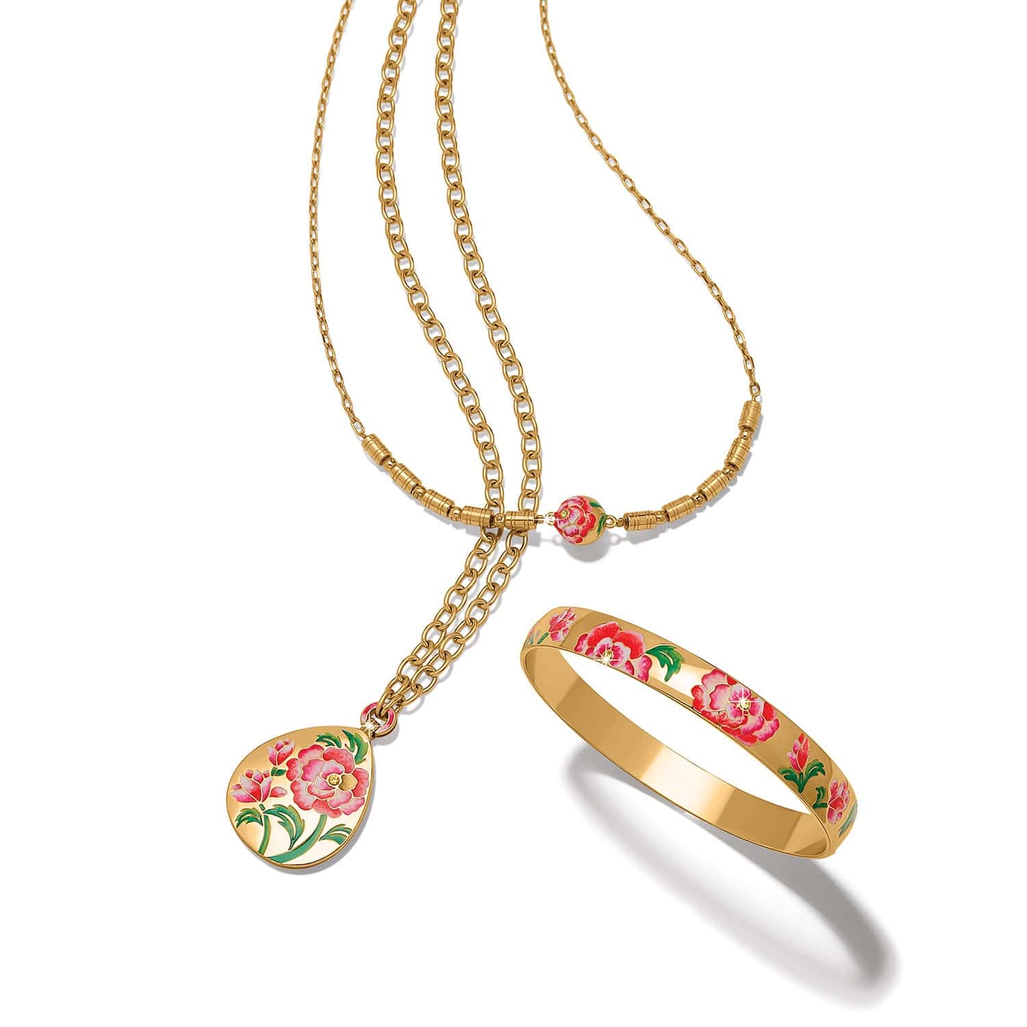 Rose Petal Teardrop Necklace - Image 4