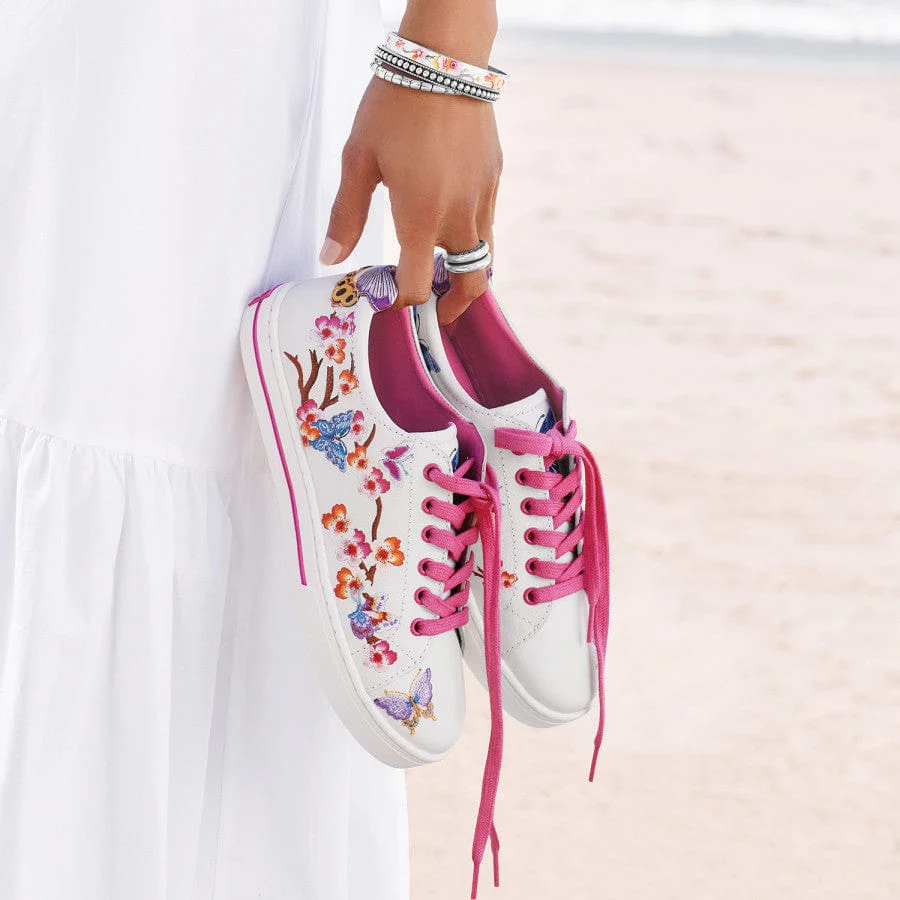 Sakura Embroidered Sneakers - Image 4
