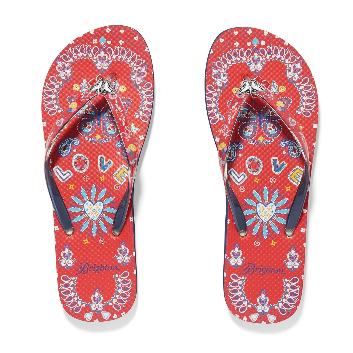 Scarf Red Flip Flops - Image 3