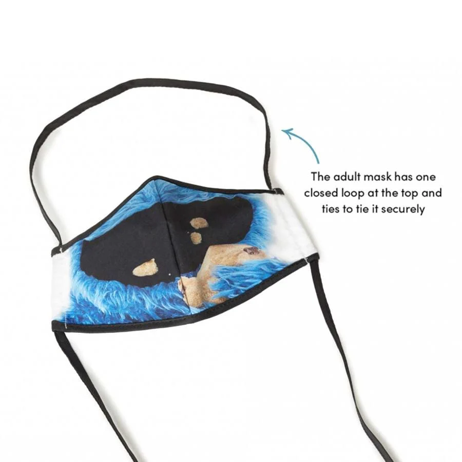 Sesame Street Cookie Monster Adult Face Mask - Image 2