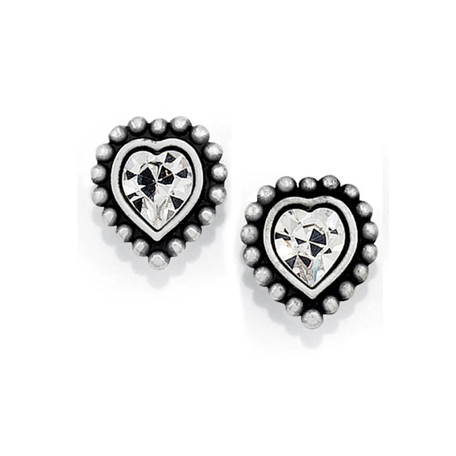 Shimmer Heart Mini Post Earrings - Image 3
