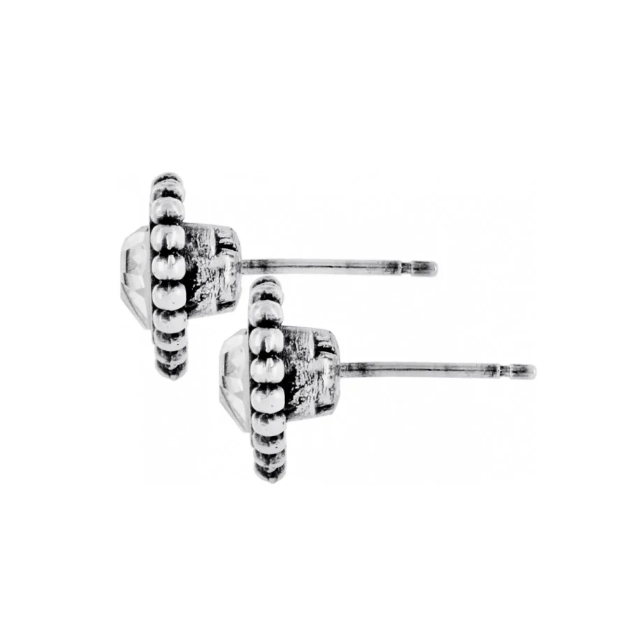 Shimmer Heart Mini Post Earrings - Image 4