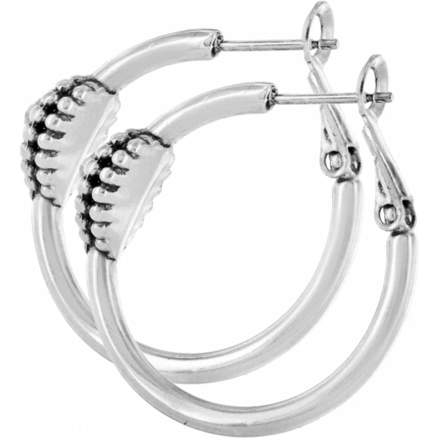 Shimmer Heart Small Hoop Earrings - Image 3