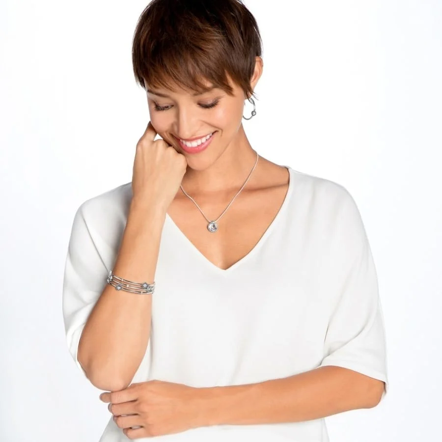 Shimmer Heart Small Hoop Earrings - Image 4