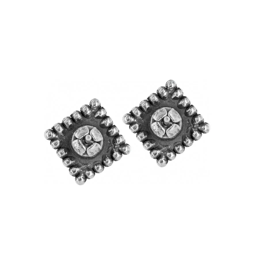 Sparkle Square Mini Post Earrings - Image 10