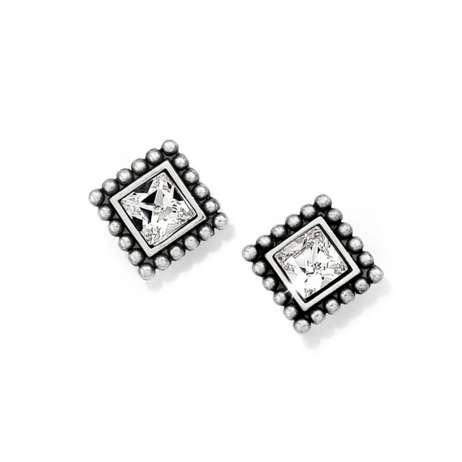 Sparkle Square Mini Post Earrings - Image 8