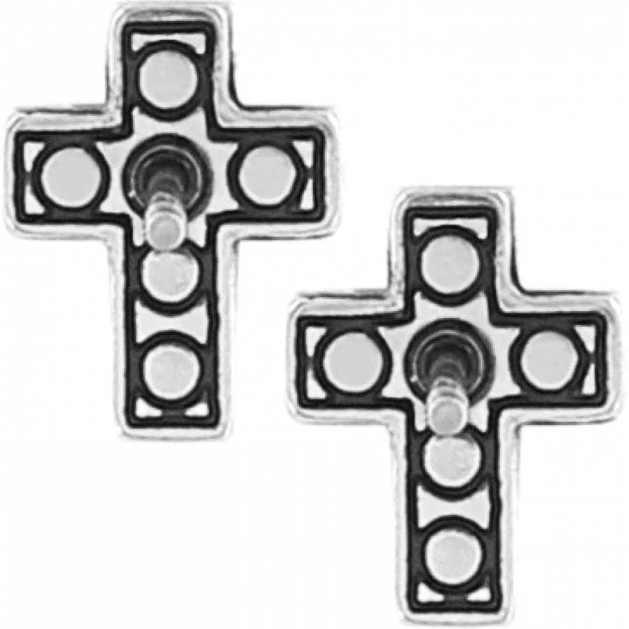 Starry Night Cross Mini Post Earrings - Image 3