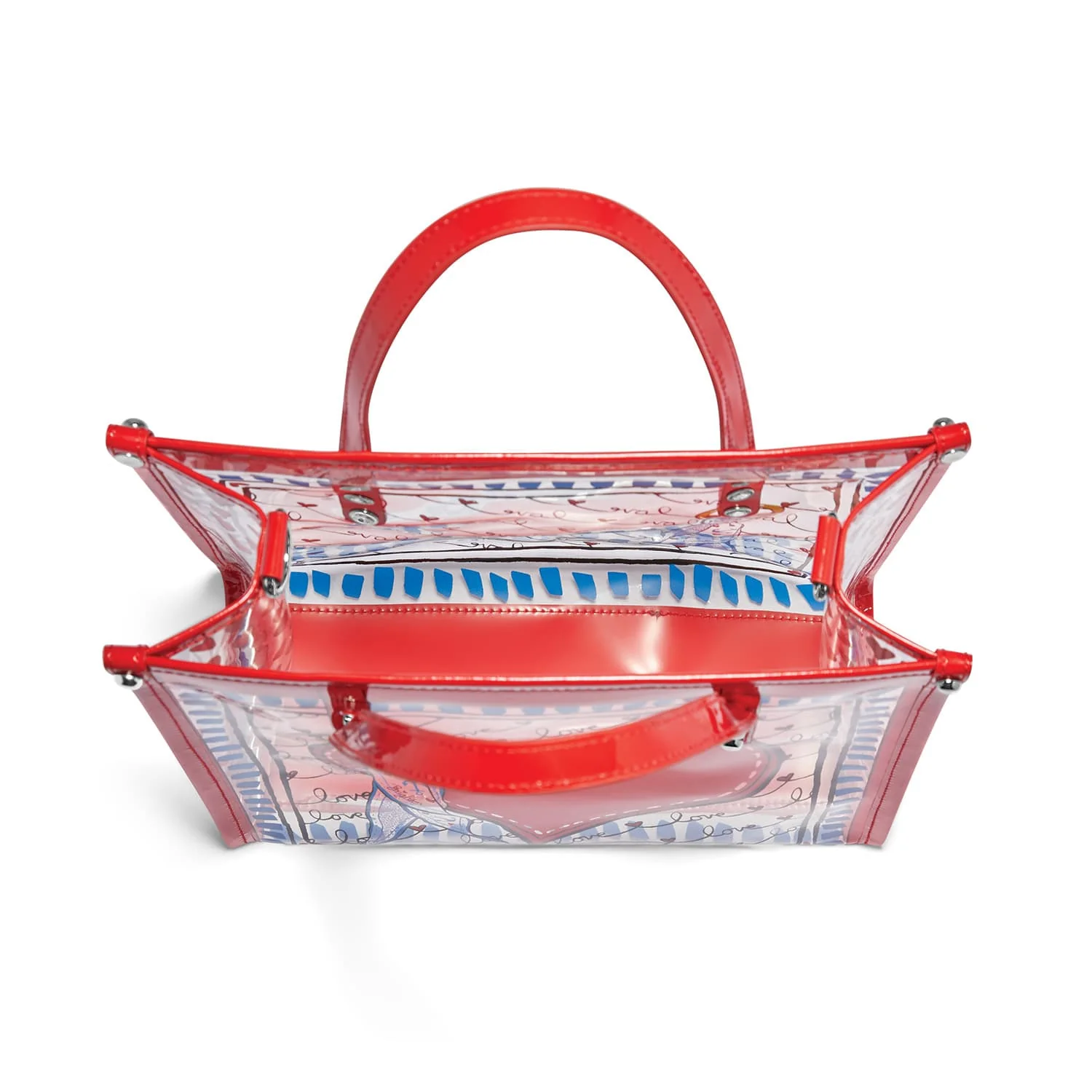 Striped Love Clear Tote - Image 2
