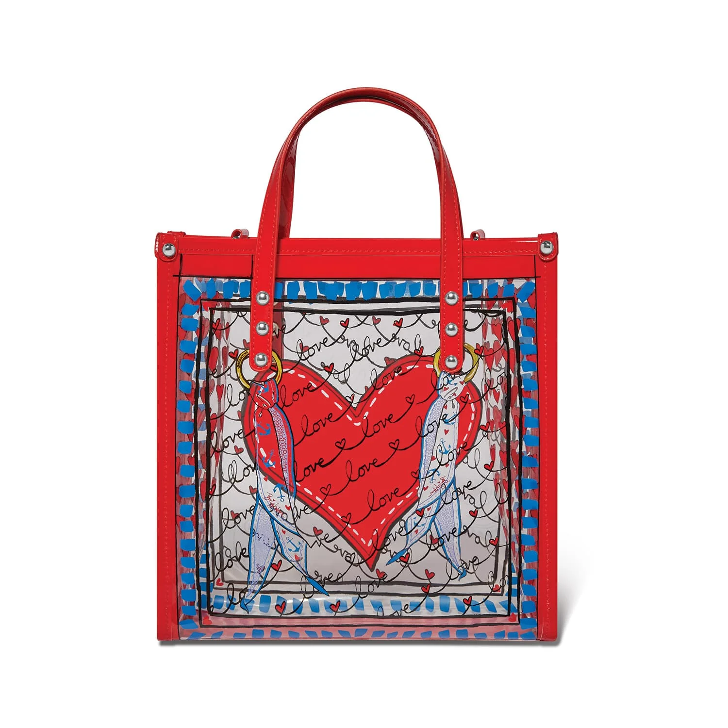 Striped Love Clear Tote - Image 3