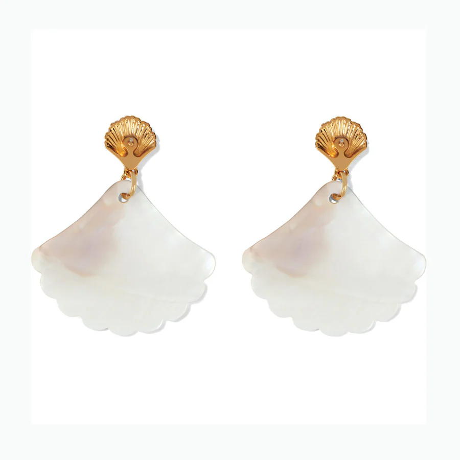 Sunset Cove Mother Of Pearl Shell Post Earrings - Image 2