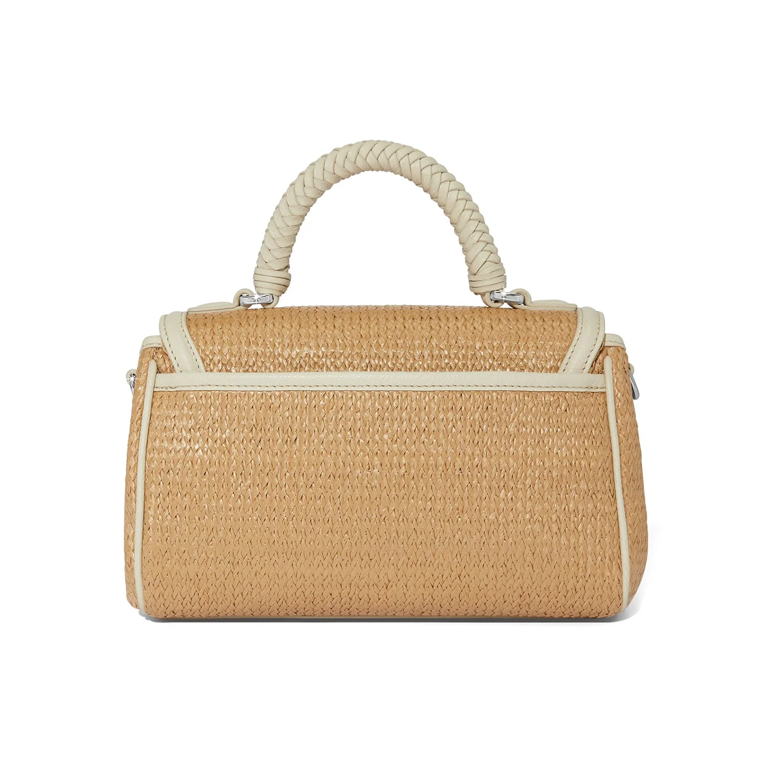 Tatum Straw Flap Satchel - Image 3