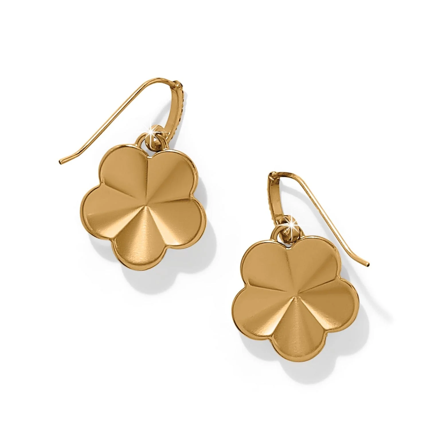 Trust Your Journey Golden Flower Earrings - Image 2