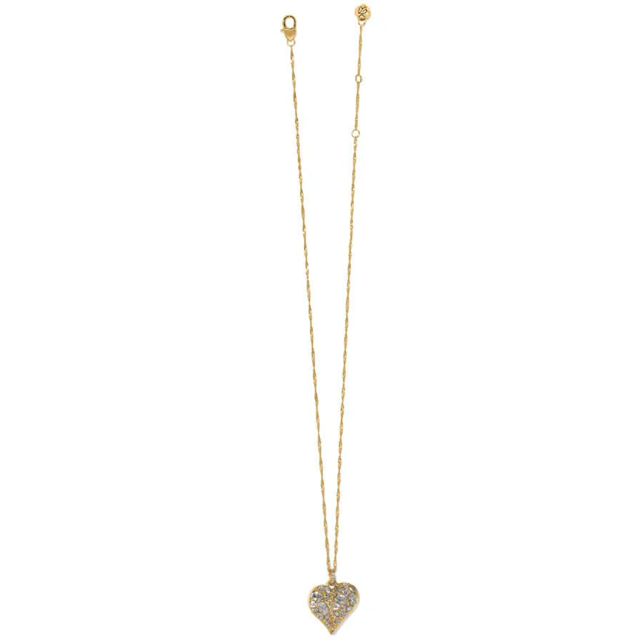 Trust Your Journey Golden Heart Necklace - Image 3