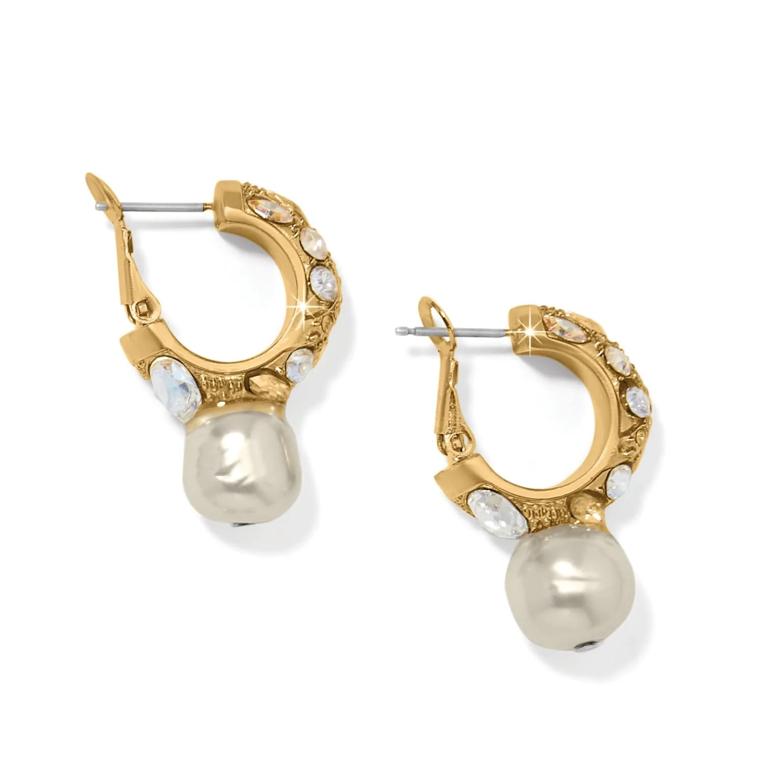 Trust Your Journey Pearl Hoop Earrings - Image 2