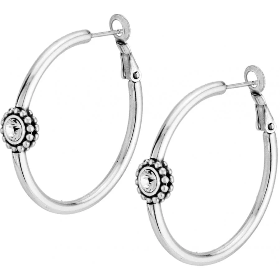 Twinkle Medium Hoop Post Earrings - Image 3