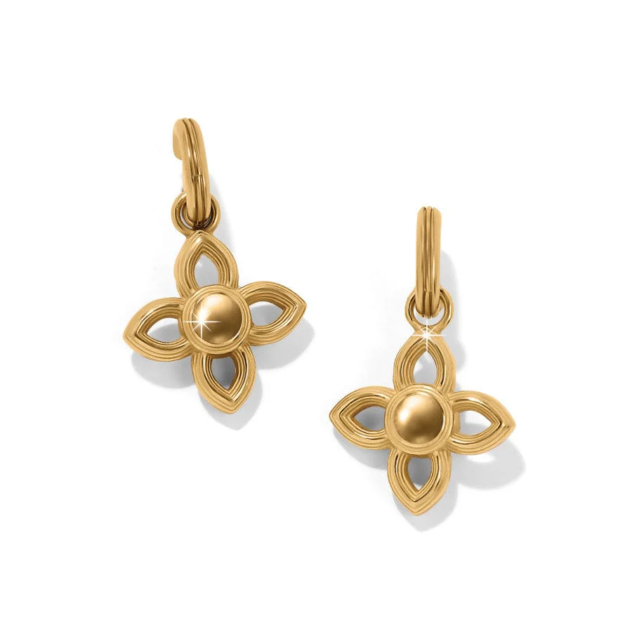 Venetian Gems Flower Reversible Post Drop Earrings - Image 2