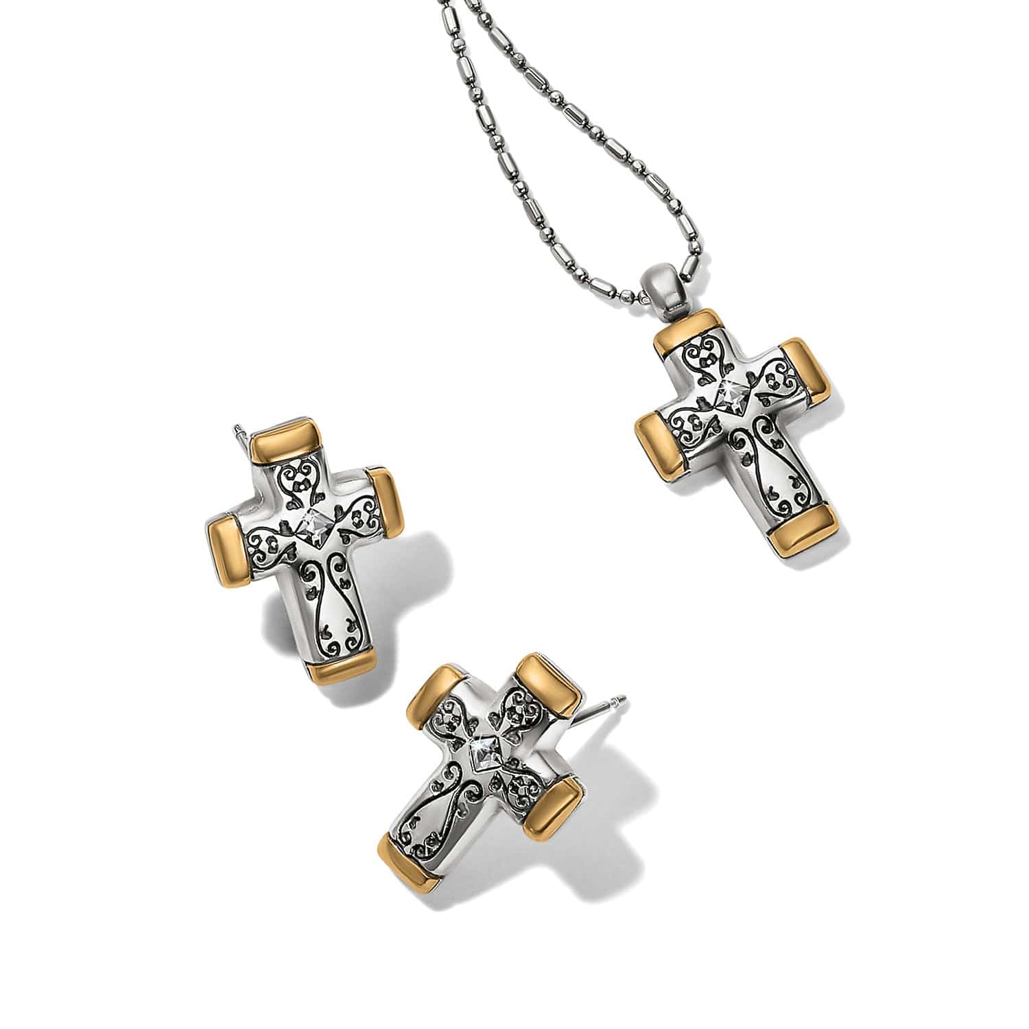 Venezia Cross Post Earrings - Image 3