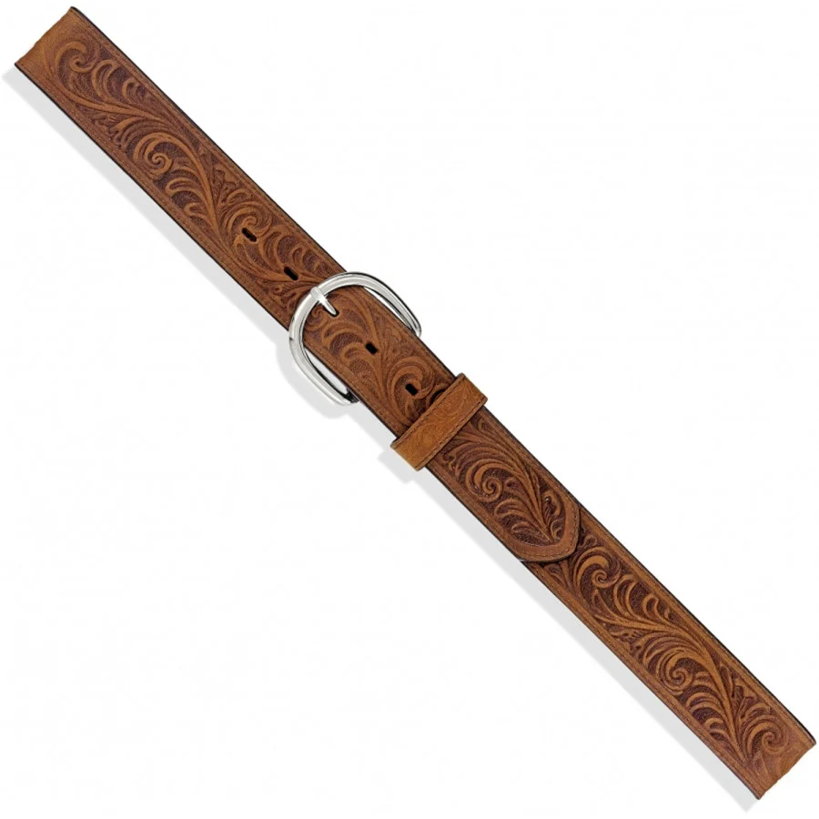 Western Scroll Tooled Belt - Image 3