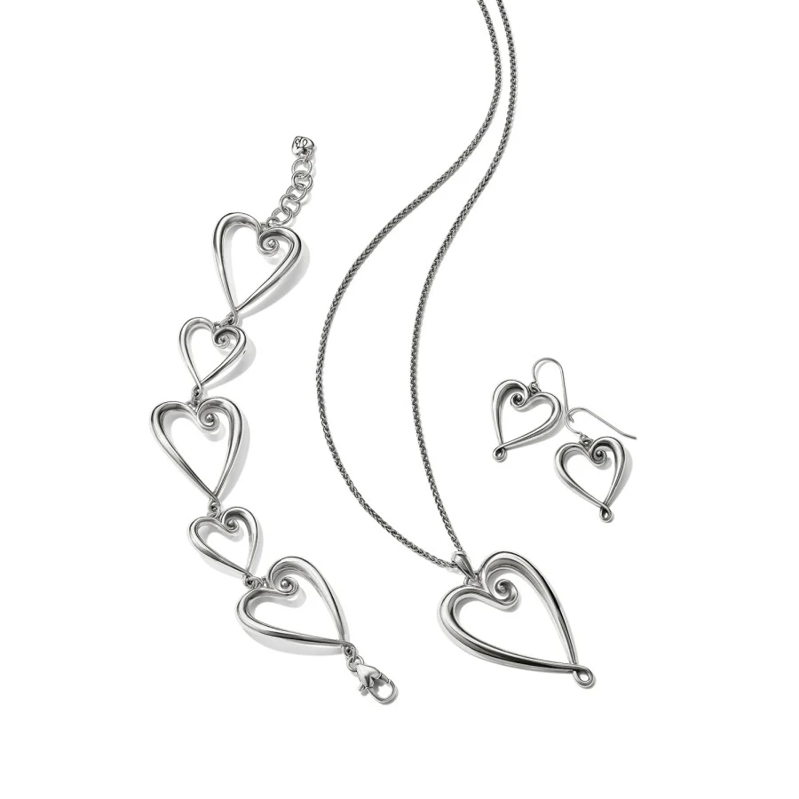 Whimsical Heart French Wire Earrings - Image 2